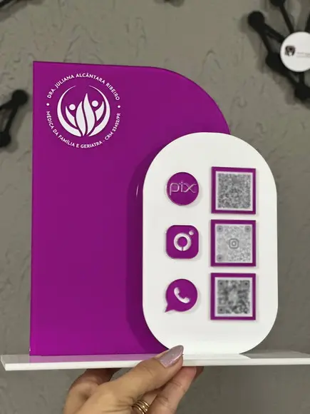 Placa de Pix - Personalizada 2- Dr Juliana Medica da Familia