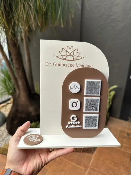 Placa de Pix com Tag Nfc - Personalizada 3 - Dr. Guilherme m