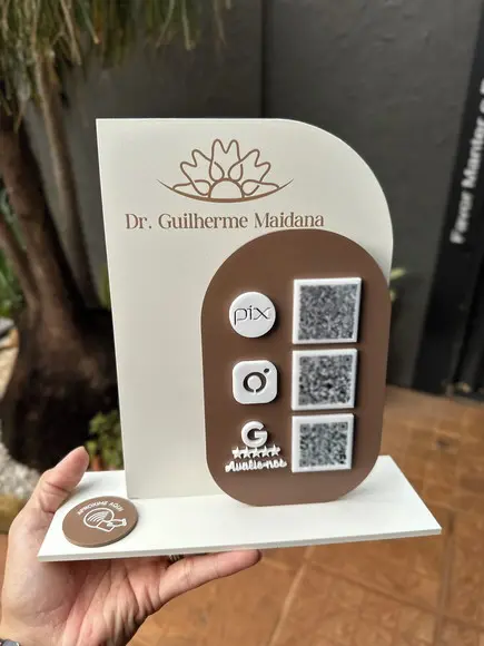 Placa de Pix com Tag Nfc - Personalizada 3 - Dr. Guilherme m
