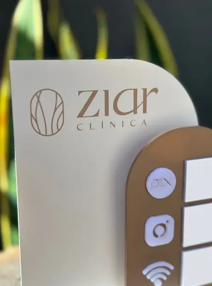 Placa de Pix com Tag Nfc - Personalizada 3 - Ziar Clinica