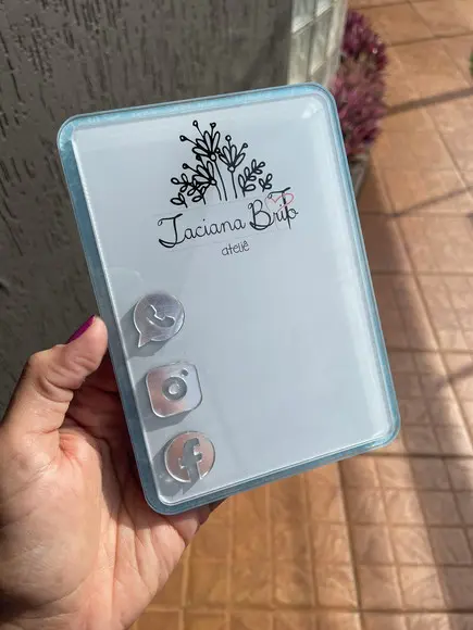 Placa de Qr Code-modelo Mini Quartzo Acrílico-taciana Brito