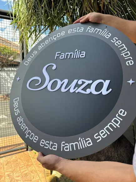 Placa de Sinalização - Frente e Verso 60x60