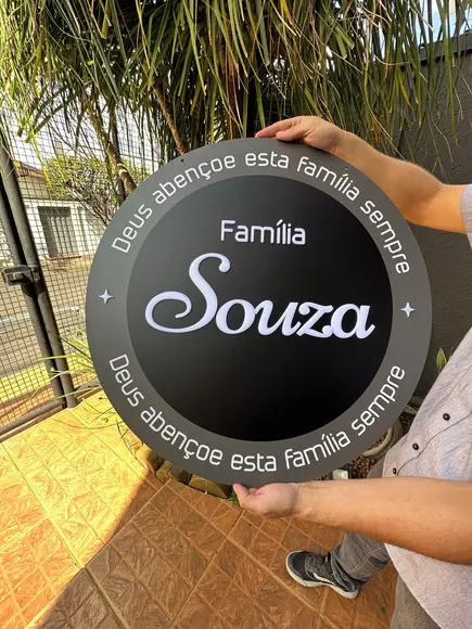 Placa de Sinalização - Frente e Verso 60x60