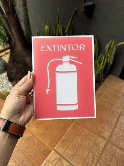 Placa de Sinalização -extintor 25x8