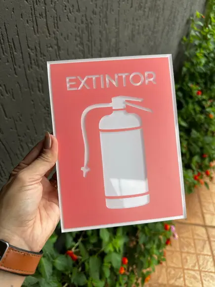 Placa de Sinalização -extintor 25x8