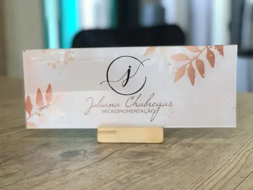 Placa Identificação de Mesa - Acrílico 26x10