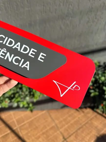 Placa Identificação de Sala - Modelo Adamantium