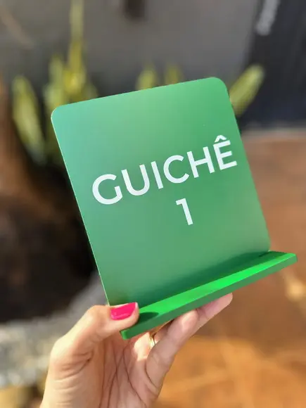 Placa Identificação de Mesa Personalizada