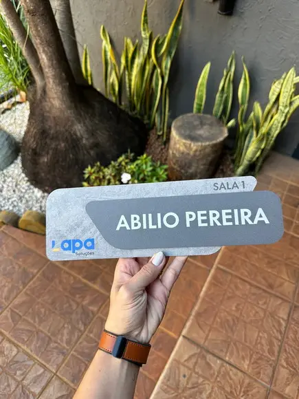 Placa Identificação de Sala - Modelo Adamantium