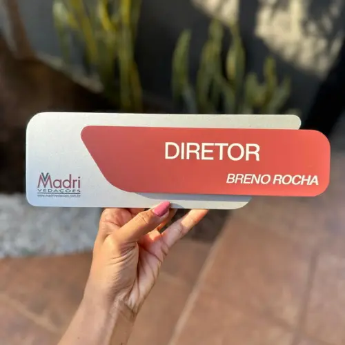 Placa Identificação de Sala - Modelo Adamantium