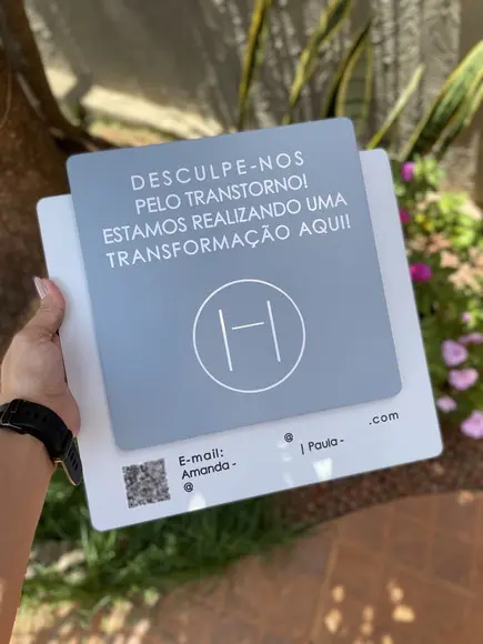 Placa Identificação de Sala - Modelo Ágata 30x30