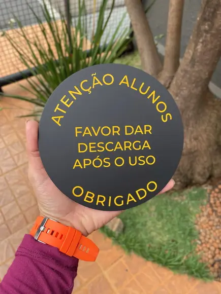 Placa Identificação de Sala - Modelo Caulim
