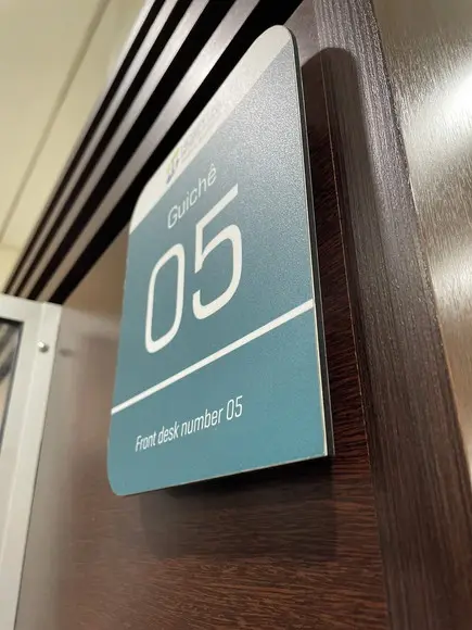 Placa Identificação de Sala - Modelo Caulim
