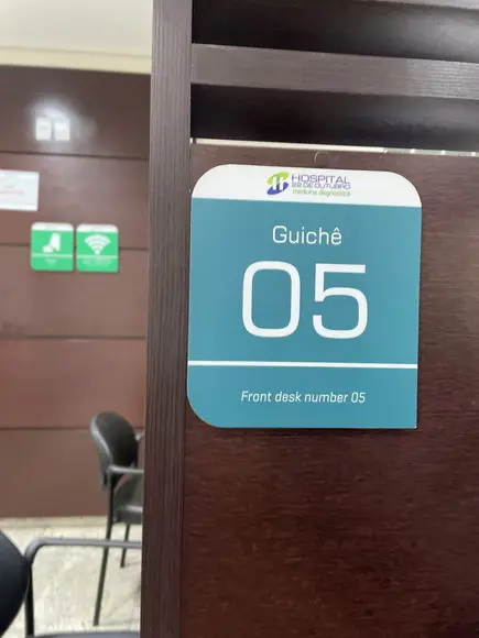 Placa Identificação de Sala - Modelo Caulim