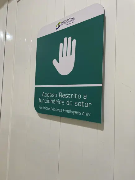 Placa Identificação de Sala - Modelo Caulim