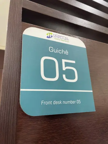 Placa Identificação de Sala - Modelo Caulim