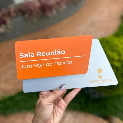 Placa Identificação de Sala - Modelo Cianita