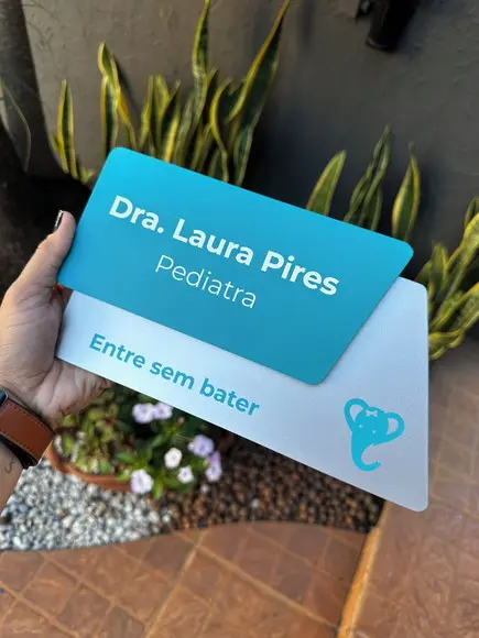 Placa Identificação de Sala - Modelo Cianita