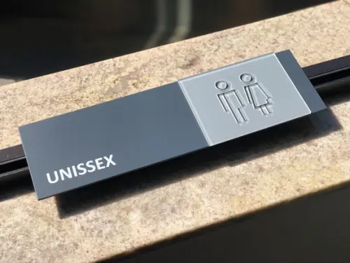Placa Identificação de Sala - Modelo Fuchsita Acrilico