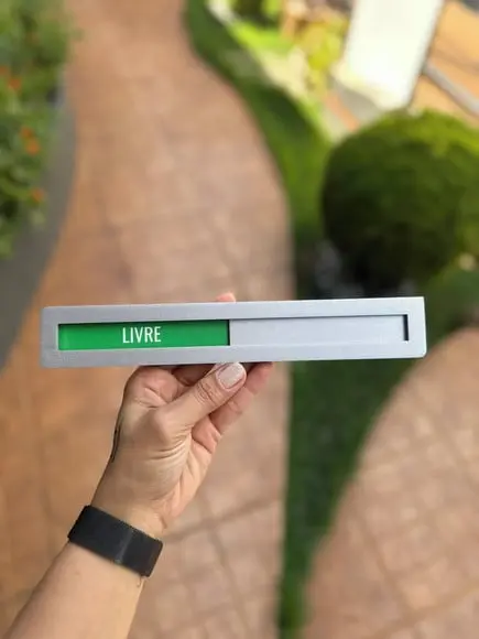 Placa Identificação Porta - Livre Ocupado