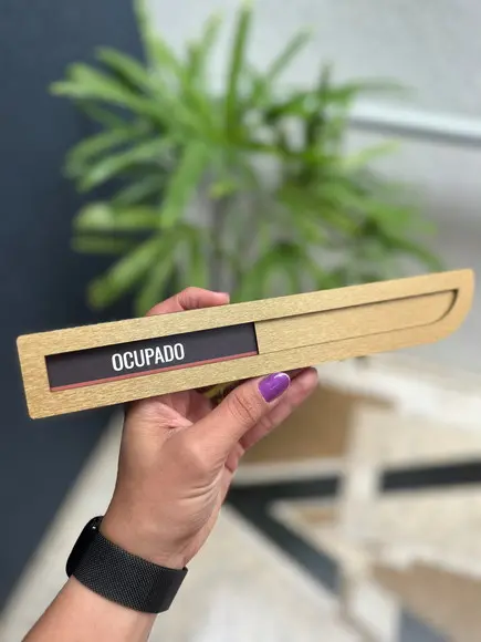 Placa Identificação Porta - Livre Ocupado