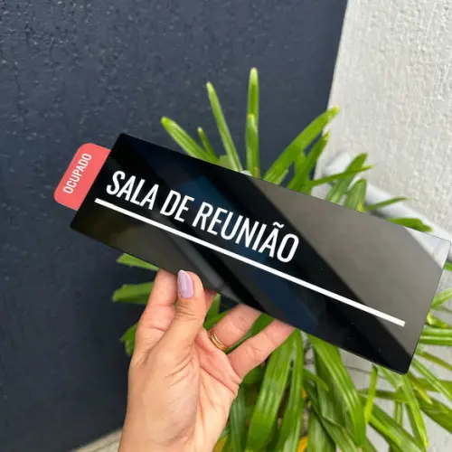 Placa Identificação Porta - Livre Ocupado