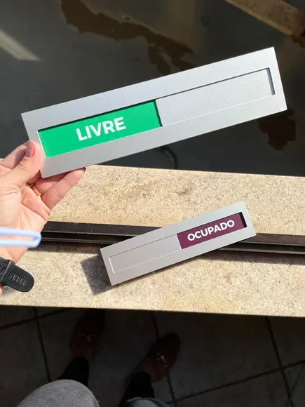 Placa Identificação Porta - Livre Ocupado
