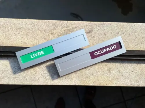 Placa Identificação Porta - Livre Ocupado