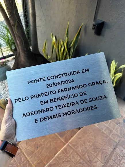 Placa Inox com Impressão Uv - 30x20