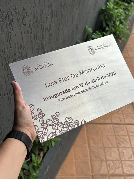 Placa Inox com Impressão Uv - 30x21