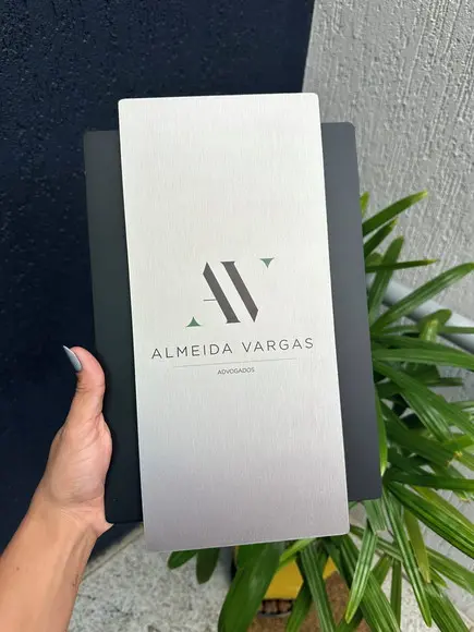 Placa Modelo Topázio Personalizada - Acm +inox 20x32
