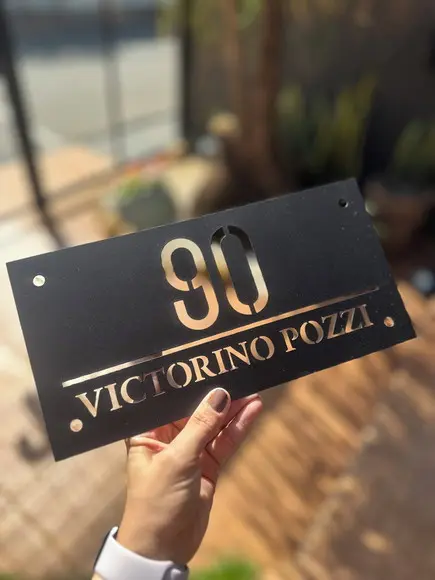 Placa Residencial Algarismo Vazado - 15x30cm