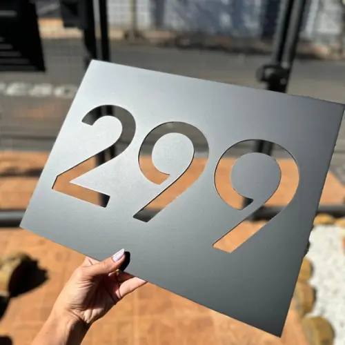 Placa Residencial Algarismo Vazado - Número Casa 40x30