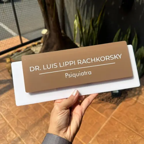 Placas de Id. de Sala Modelo Ardósia Acrílico com Troca