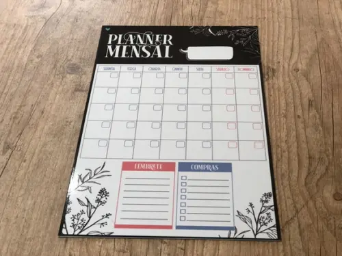 Planner Mensal Magnético para Geladeira