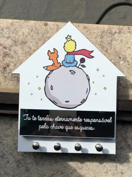 Porta Chave Pequeno Príncipe - Prata