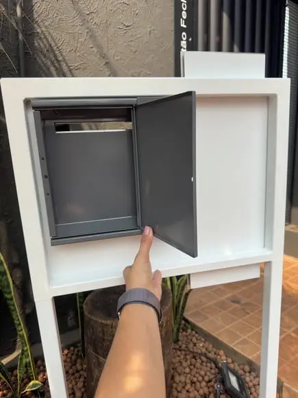 Algarismo Acm + Inox +caixa Correio e Pé para Jardim