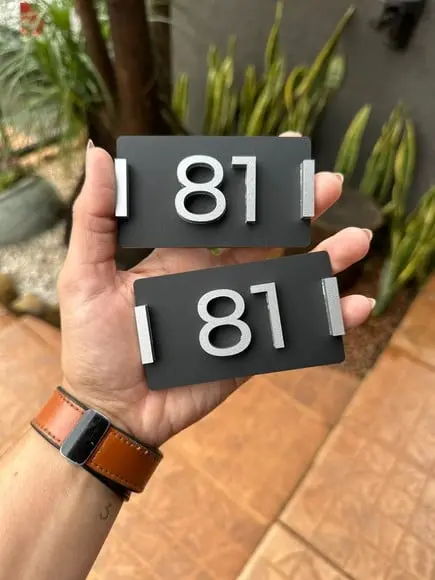 Algarismo Personalizado Apartamento 9x5cm