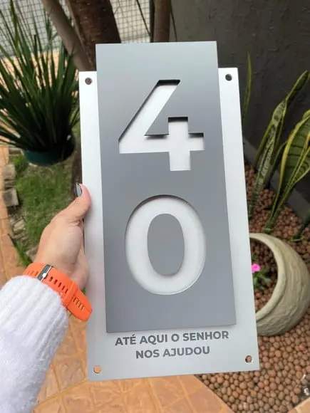 Algarismo Residencial Acm com Acm - 2 Dígitos 20x40