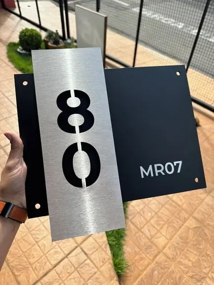 Algarismo Residencial Acm com Inox - 2 Dígitos 30x33