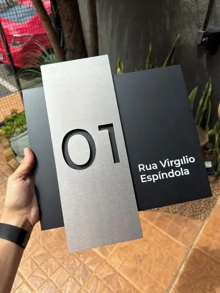 Algarismo Residencial Acm com Inox - 2 Dígitos 33x30