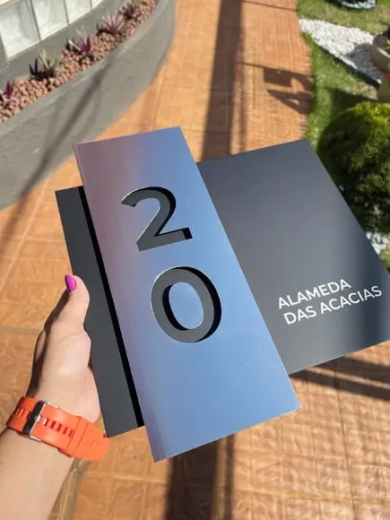 Algarismo Residencial Acm com Inox - 2 Dígitos 30x33