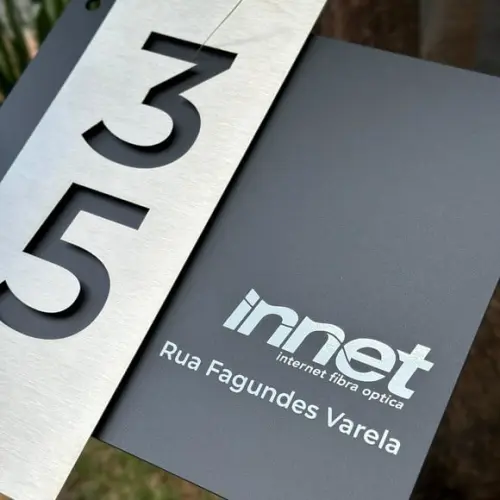 Algarismo Residencial Acm com Inox - 2 Dígitos 33x30 Logo
