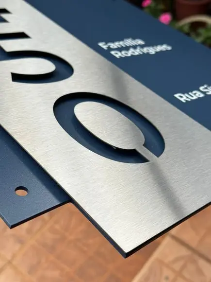 Algarismo Residencial Acm com Inox - 3 Dígitos 40x44