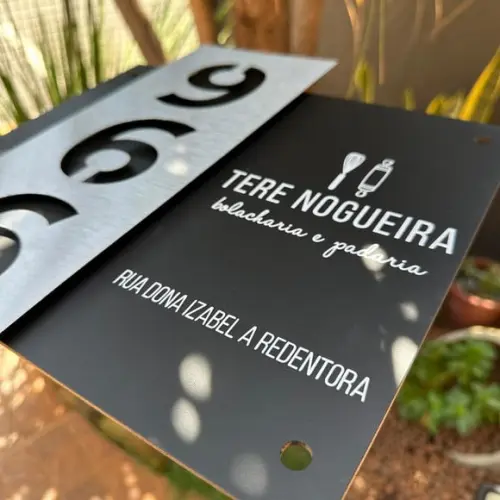 Algarismo Residencial Acm com Inox - 3 Dígitos 33x30 Logo