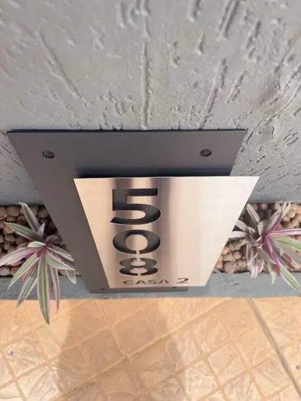 Algarismo Residencial Acm com Inox - 7 Dígitos 50x25