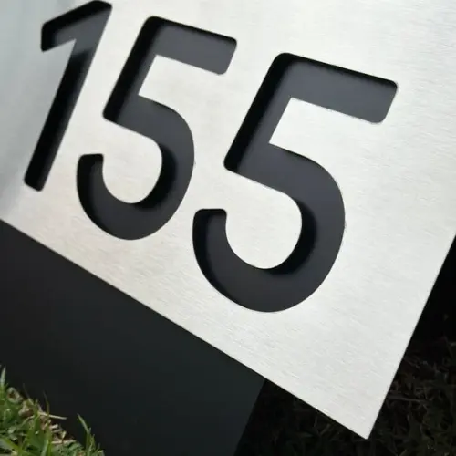 Algarismo Residencial Acm com Inox - Personalizado 55x40
