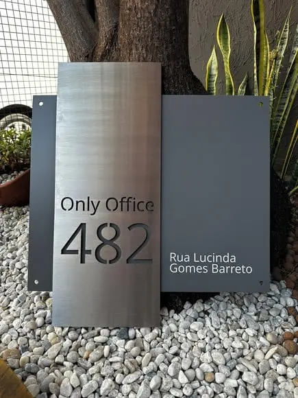 Algarismo Residencial Acm com Inox - Personalizado 55x60