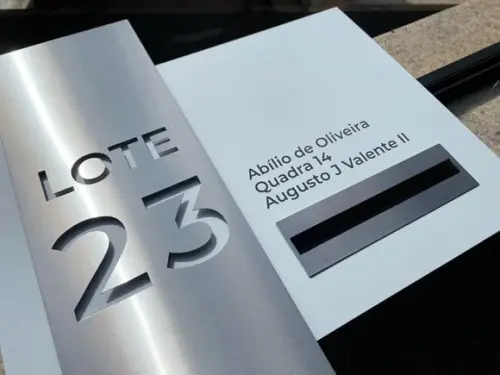 Algarismo Residencial Acm com Inox - Personalizado 55x60