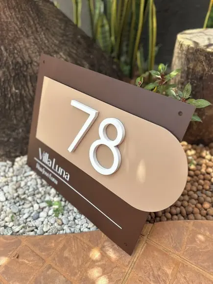 Algarismo Residencial Acm com Pvc - 2 Dígitos 60x45